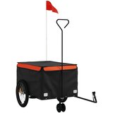 Prikolica za bicikl crno-narančasta 45 kg željezna | shoptok.hr
