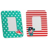 Premier Housewares Rdeči/turkizni leseni okvirji v kompletu 2 ks 18x23 cm Pirate – Cene