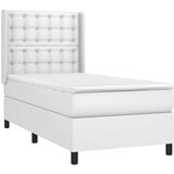  Box spring s madracem LED bijeli 90x200 cm umjetna koža | shoptok.hr