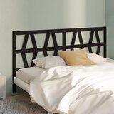Maison Chic posteljno vzglavje - vzglavna omarica - nočna omarica črno 206x4x100 cm trdna borovina, (21705822) | Shoptok.si