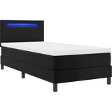 Krevet s opruga kutije s madracem Crna 90 x 200 cm Umjetna koža | Eponuda.com