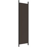 Sobna pregrada s 4 panela smeđa 200 x 200 cm od tkanine | shoptok.hr