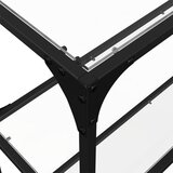  Stolić s prozirnom staklenom površinom 118,5x30x81 cm čelik | shoptok.hr