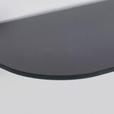 Mömax stenska polica gerundet, kaljeno steklo, črna, 60 cm | Shoptok.si