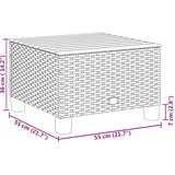  Vrtni stol crni 55 x 55 x 36 cm od poliratana i bagremovog drva | shoptok.hr