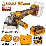  Akumulatorska ugaona brusilica CAGLI271532E 2x4,0Ah SUPER INGCO | Eponuda.com