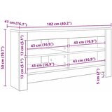  KutuskiTVormar Umjetnički hrast 102 x 40,5 x 45 cm | shoptok.hr