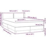 Box Spring krevet s madracem ružičasti 160x220 cm baršun | shoptok.hr