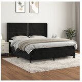 vidaXL Krevet s oprugama i madracem crni 180x200 cm baršunasti | shoptok.hr