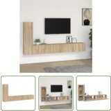 The Living Store Komplet TV omaric 3-delni sonoma hrast inženirski les - Komplet TV Omaric, (21738352) | Shoptok.si