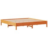  Okvir kreveta bez madraca voštano smeđi 200x200 cm od borovine | shoptok.hr
