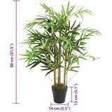 vidaXL Umetno bambusovo drevo 500 listov 80 cm zeleno | Shoptok.si
