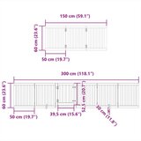 vidaXL Ograda za pse z vrati zložljiva 15 panelov bela 750 cm les | Shoptok.si