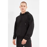 Trendyol Black Men's Oversize Hoodie Sweatshirt