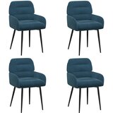 vidaXL Trpezarijske stolice 4 kom. Baršun Plava 59 x 59 5 x 90 cm - Plava 4 | shoptok.hr