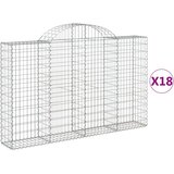  Lučne gabionske košare 18kom 200x30x120/140cm pocinčano željezo | shoptok.hr