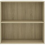 vidaXL Knjižna omara 2-nadstropna sonoma hrast 80x30x76,5 cm inž. les | Shoptok.si