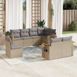 vidaXL 8-dijelni set vrtnih sofa od poliratana s jastucima bež | shoptok.hr
