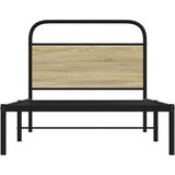 vidaXL Posteljni okvir brez vzmetnice 100x200 cm sonoma hrast inž. les | Shoptok.si