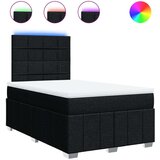 vidaXL Krevet box spring s madracem crni 120 x 190 cm od tkanine | shoptok.hr