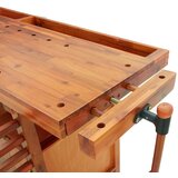  Radni stol s ladicama i škripcima 192x62x83 cm od drva bagrema | shoptok.hr