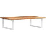 Zidna polica za umivaonik od čelika i masivnog bagremovog drva Smeđa 60 x 50 x 2 cm | Shoptok.si