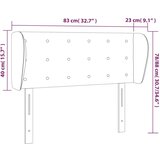  Vzglavje z ušesi belo 83x23x78/88 cm umetno usnje, (20954154) | Shoptok.si