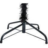  Umjetno osvijetljeno božićno drvce s kuglicama crno 210 cm PVC | shoptok.hr