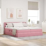  Postelja s shranjevanjem z vzmetnico Roza 90 x 200 cm, (5000101176) | Shoptok.si