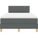 vidaXL Krevet s opružnom kutijom s madracem Tamno siva 120x190 cm Tkanina | shoptok.hr