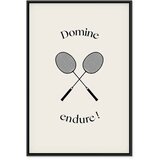  Slika - Black Badminton Rackets 80x120 U crnom drvenom okviru | shoptok.hr