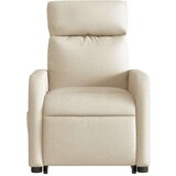 vidaXL Masažni naslanjač s funkcijo vstajanja krem blago | Shoptok.si