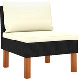 Poli 9-dijelna vrtna garnitura od poliratana s jastucima crna | shoptok.hr