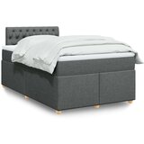 vidaXL Krevet s oprugama i madracem tamnosivi 120 x 200 cm od tkanine | shoptok.hr