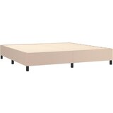  Okvir za krevet s oprugom boja cappuccina 200x200 cm od umjetne kože | Eponuda.com