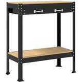  Radna klupa Crna 80 x 40 x 91 cm Projektirano drvo i metal | shoptok.hr