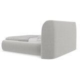 Makamii Svijetlo sivi tapecirani bračni krevet s prostorom za odlaganje s podnicom 140x200 cm Hauke – | shoptok.hr