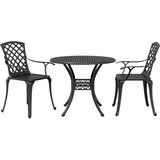 vidaXL 3-dijelni bistro set crni od lijevanog aluminija | shoptok.hr