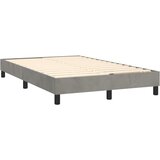 Box spring krevet s madracem svjetlosivi 120x200 cm baršunasti | shoptok.hr
