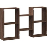 vidaXL Stenska polica rjavi hrast 96x18x60 cm inženirski les | Shoptok.si