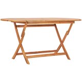 The Living Store Zložljiva vrtna miza 160x80x75 cm trdna tikovina - Jedilna Miza, (21466902) Cene