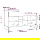 Ormarić za cipele boja hrasta 102x36x60 cm konstruirano drvo | shoptok.hr