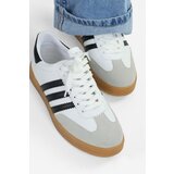 Shoeberry Women's Gazellyn White-Black Flat Sneakers | ePonuda.com
