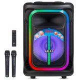Akai karaoke 800W PMPO, FM, LED, 15", daljinsk, kolica-ručka, 2xbež mik, ABTS-15 | shoptok.hr