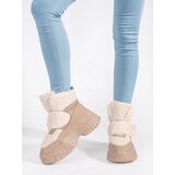 SEASTAR Beige snow boots on a platform with lamb fur | shoptok.hr