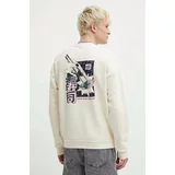 Kaotiko Bombažen pulover bež barva, AN015-01S-G00