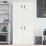 Ormarić za pohranu 2 kom. Bijeli 90 x 40 x 180 cm Čelik | shoptok.hr