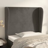  Uzglavlje s ušima tamnosivo 93x23x118/128 cm baršunasto | shoptok.hr