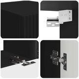  Set omare za televizijo na steni 4 pcs Črna Konstruiran les, (5000132375) | Shoptok.si