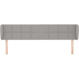  Uzglavlje s ušima svjetlosivi 203x23x78/88 cm od tkanine | shoptok.hr